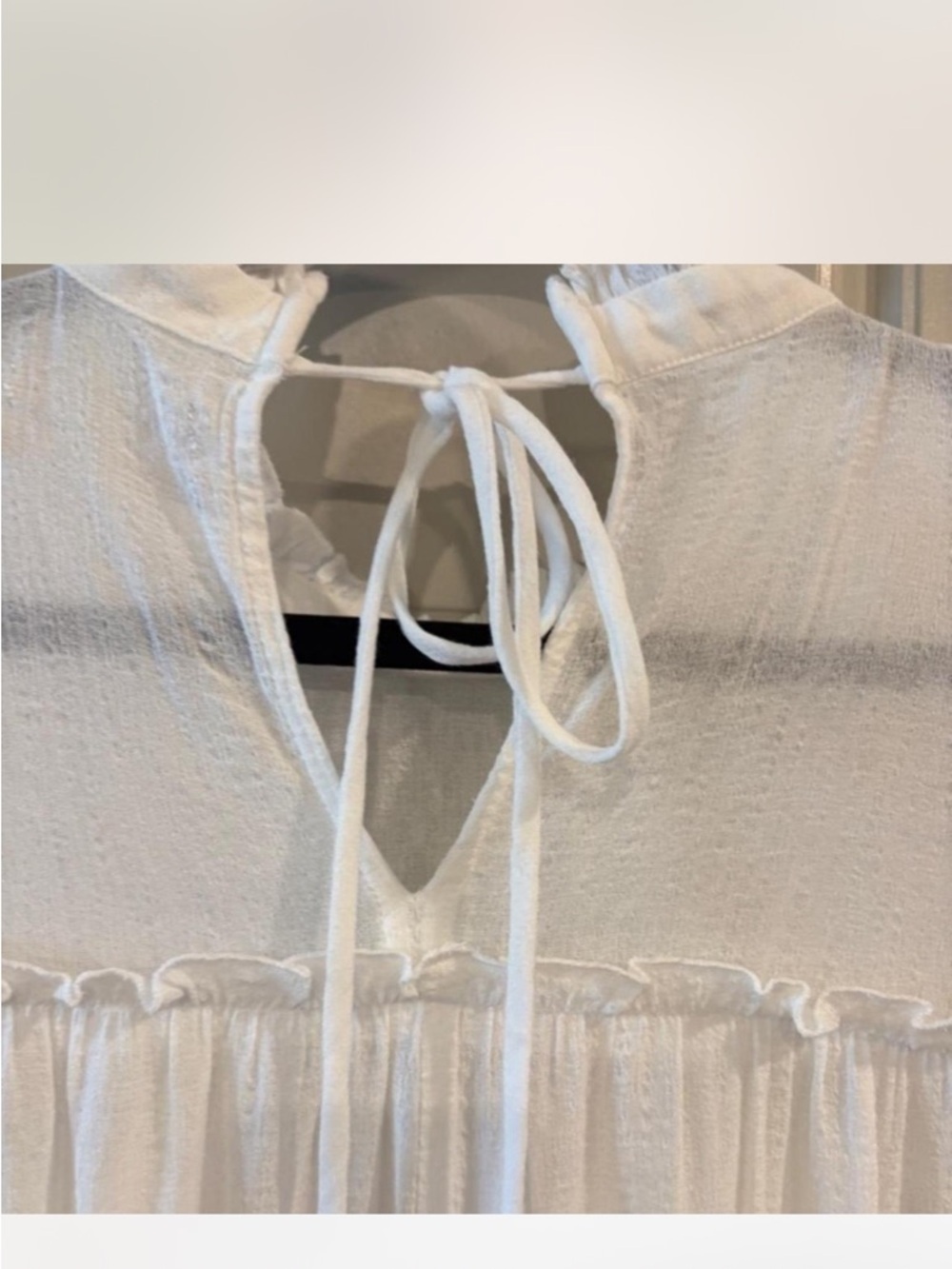Urban Outfitters Cream Sheer Ruffle Blouse Pirate Core Prairie Top Size M - Picture 6 of 7